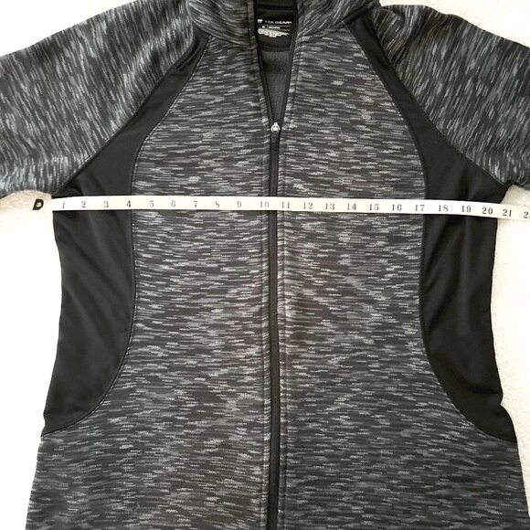 Tek Gear women's full zip jacket - gray space dye w/black insert - Picture 7 of 8